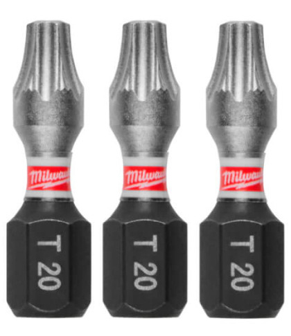 Біта для викрутки Milwaukee SHOCKWAVE TX20 25 мм 3 шт. (4932500363)