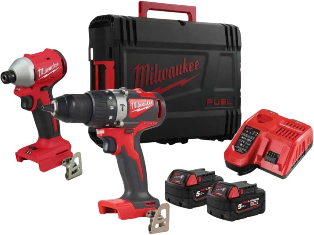 Набір електроінструментів Milwaukee M18 BLPD2, M18 BLIDR акб М18 2х5А (4933492844)