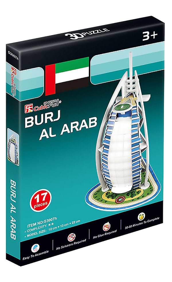 Фото - 3D пазлы Cubic Fun "Бурдж-эль-Араб" серия мини (S3007h)