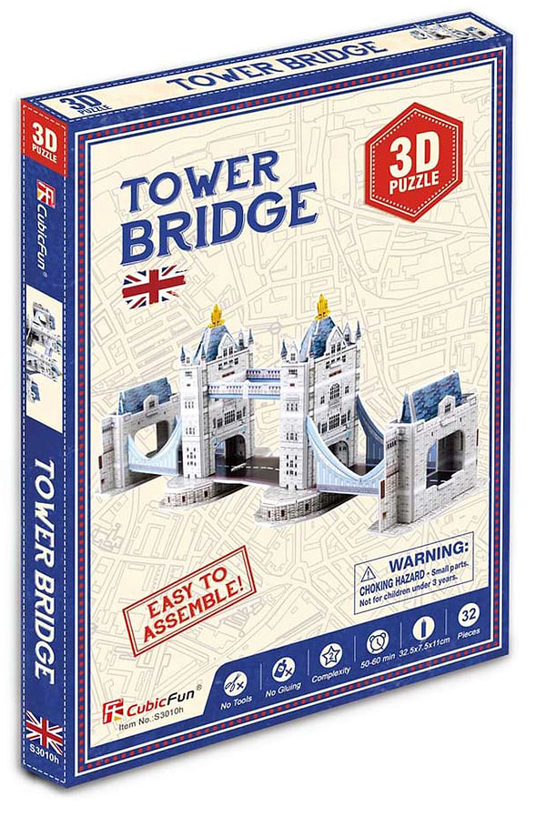 Фото - 3D пазлы Cubic Fun "Тауэрский мост" серия мини (S3010h)