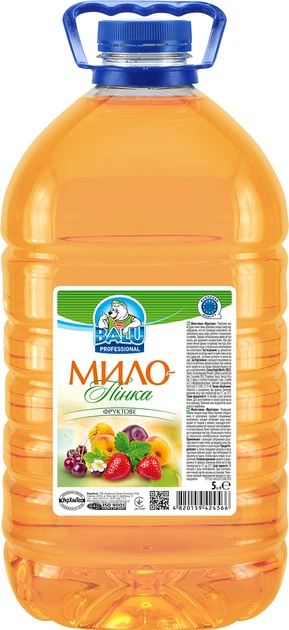 Рідке мило для рук BALU Фруктове, 5 л - Фото 1