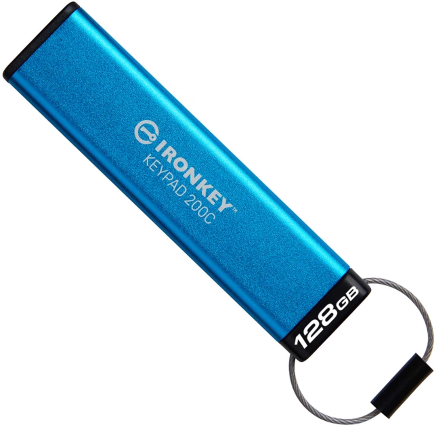 Флеш USB Kingston USB3.2 128GB IronKey Keypad 200 Type-C Blue (IKKP200C/128GB)