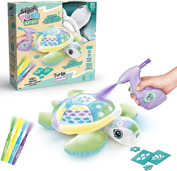 Фото - Набір для декупажу та розпису Canal Toys DIY AIRBRUSH PLUSH NATURE Зелена Черепаха (OFG280)