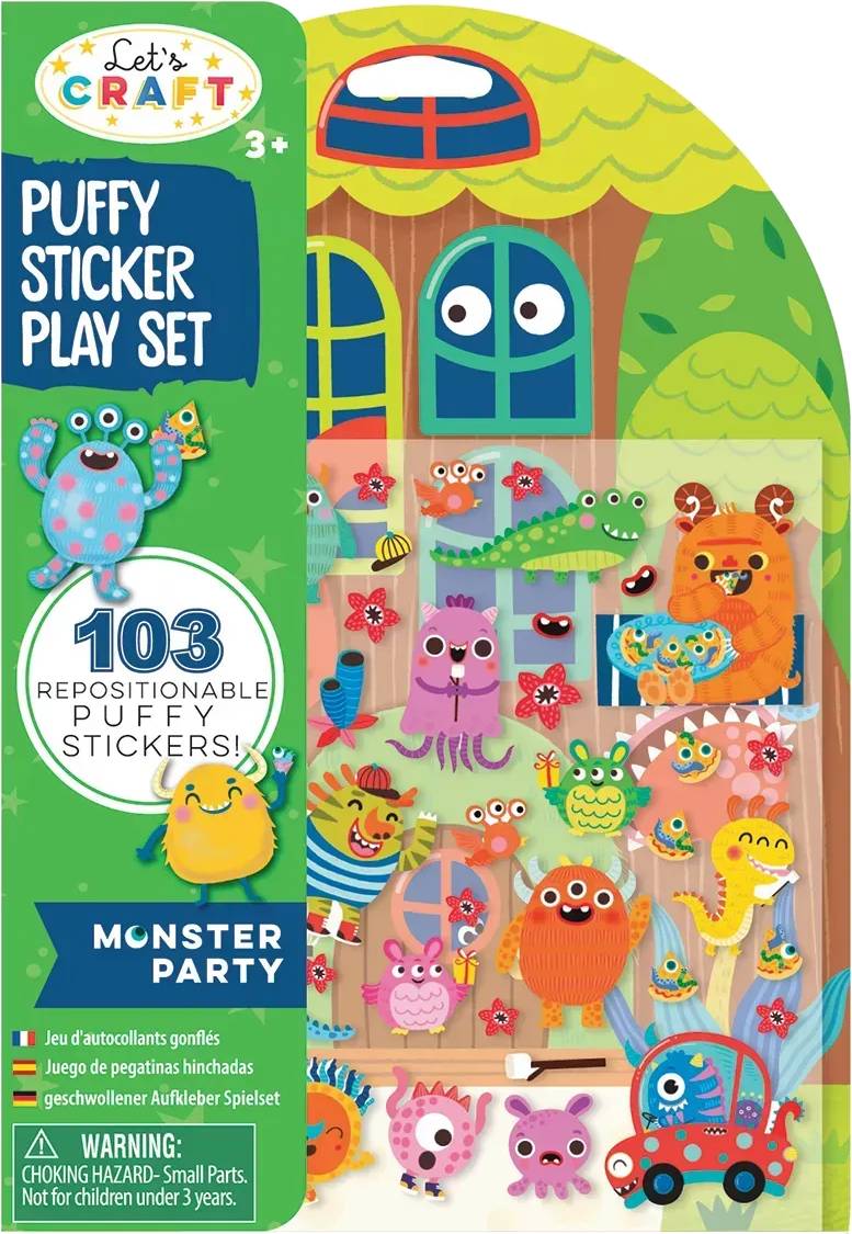 Набор с наклейками Let’s Craft Фантастические миры – монстр пати (PSB002)