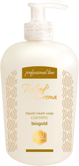 Рідке мило для рук Ti Amo Crema Косметичне з біозолотом (professional line) 450 мл (4820263234150) - Фото 1