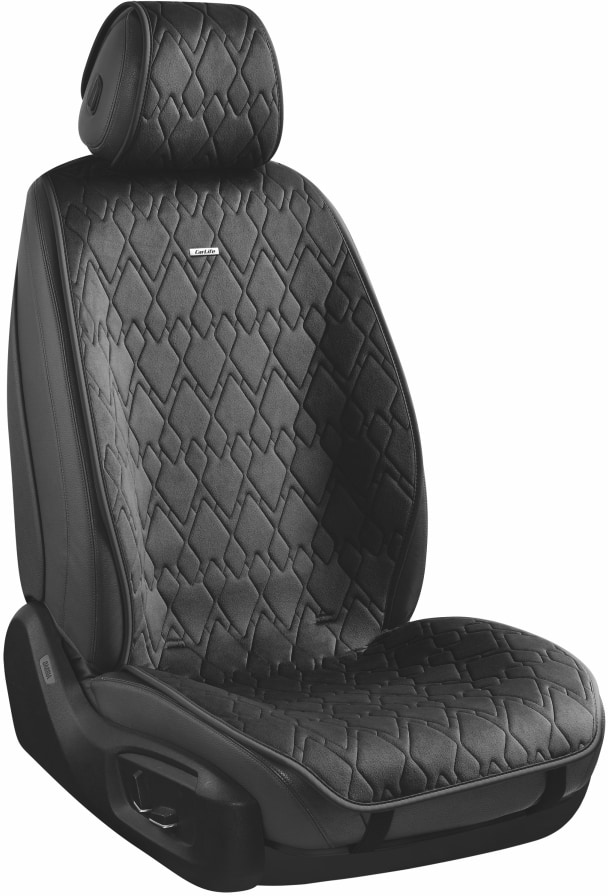Комплект накидок на сидіння автомобіля CarLife Racer black 2 шт. (SC20102)