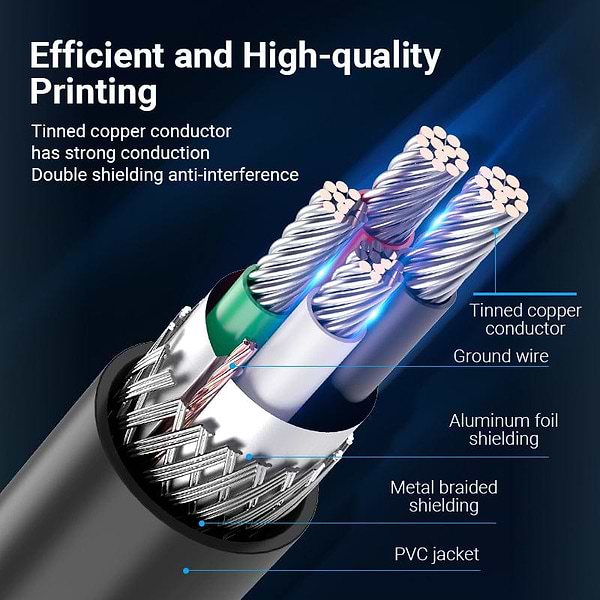 Фото - Кабель USB type A - USB type B Vention USB AM-BM, 3.0 м (COQBI)