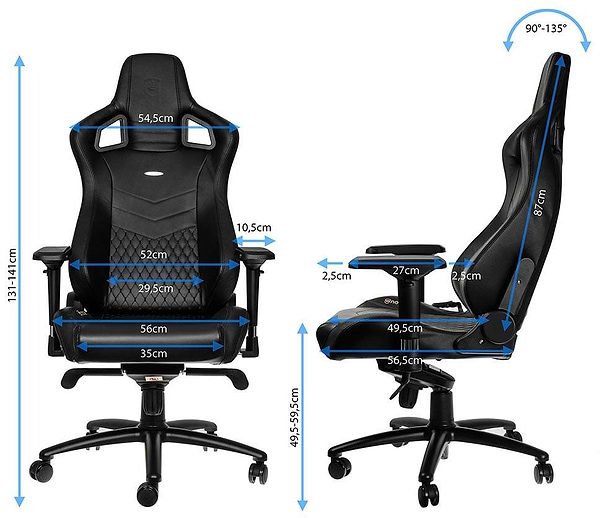 Фото - Крісло для геймерів Noblechairs EPIC Black (NBL-RL-BLA-001)