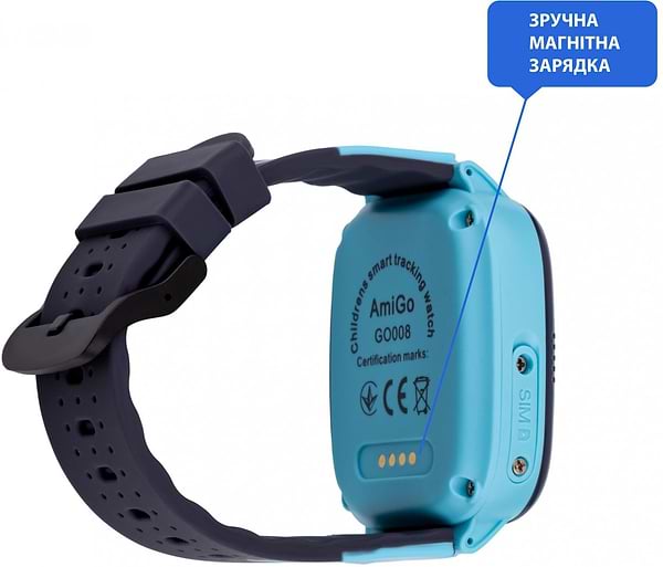 Фото - Дитячий годинник AmiGo GO008 Milky GPS WIFI Blue