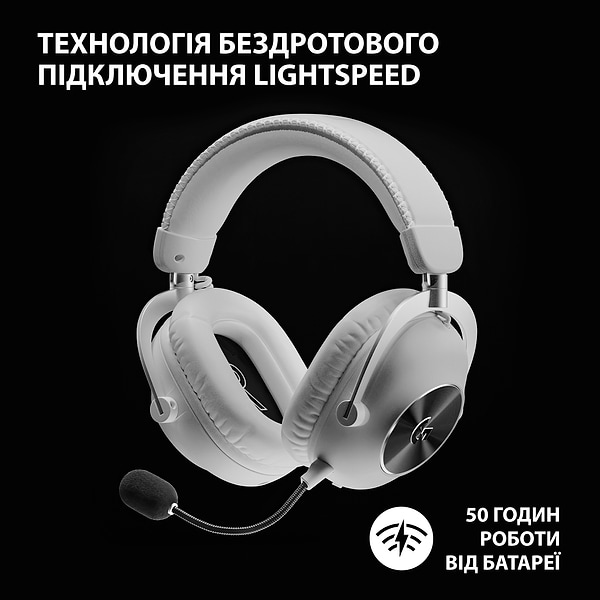 Фото - Гарнитура беспроводная игровая Logitech G PRO X 2 LightSpeed Wireless White (981-001269)