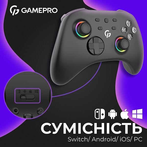 Фото - Геймпад GamePro GPX13BDOC BT Black