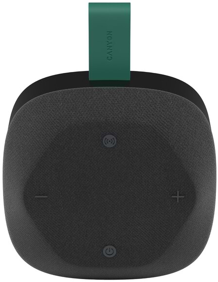Фото - Портативна акустика Canyon HEXAGON 10 TWS 8W IPX5 Black Green (CNE-CBTSP10BG)