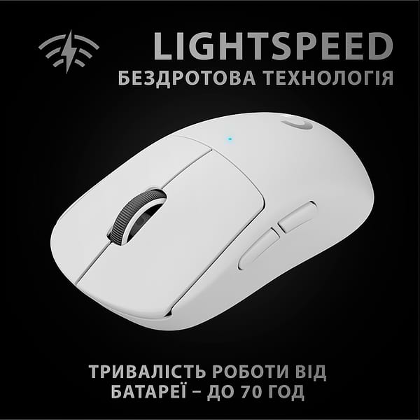 Фото - Мышь беспроводная игровая Logitech G Pro X Superlight White (910-005942)