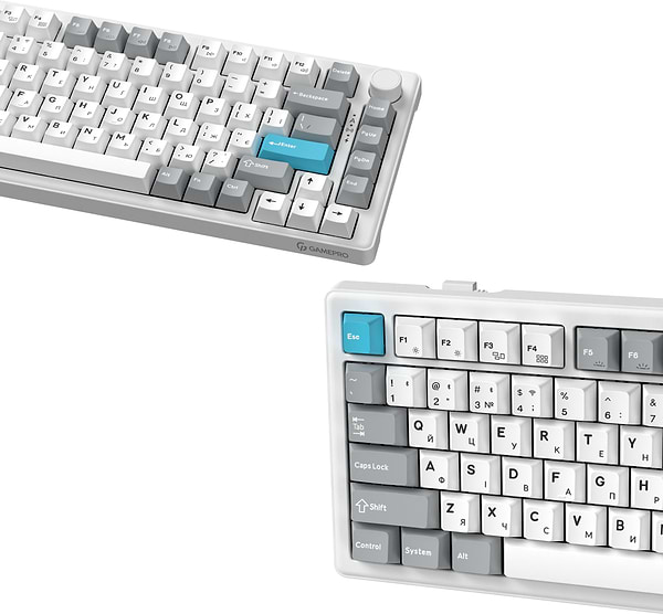 Фото - Клавиатура беспроводная игровая GamePro Asgard Yord Keychron Super White (MK266WH)