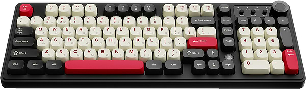 Фото - Клавиатура беспроводная игровая Ajazz AF98 PLUS Black Shark Red (AF98-PLUS-BSR)