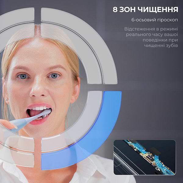 Фото - Уценка - Зубная щетка электрическая Oclean X Pro Digital Electric Toothbrush Glamour Silver (6970810552560)
