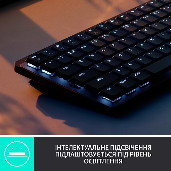 Фото - Клавіатура бездротова Logitech MX Mechanical Mini Illuminated BT Clicky Graphite UA (920-010782)