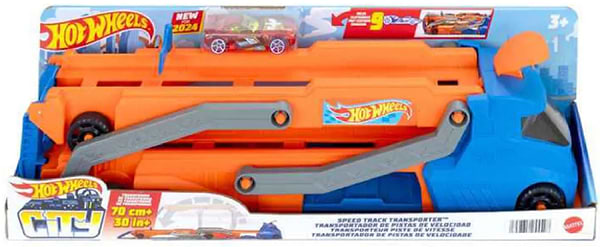 Фото - Базовая машинка Hot Wheels Грузовик "Молниеносный автотранспортер" (HYT83)