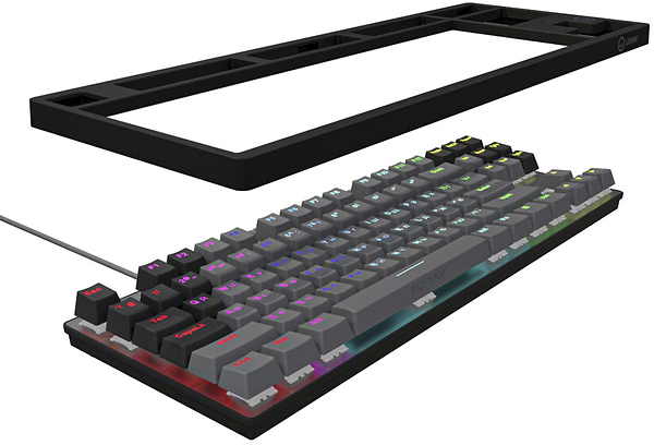 Фото - Клавиатура проводная игровая Lorgar Azar 514TKL EN/UA Mechanical RGB Black (LRG-GK514TKL-BK-UA)