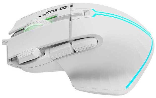 Фото - Миша дротова ігрова Canyon Fortnax GM-636 White (CND-SGM636W)
