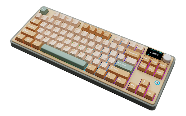 Фото - Клавіатура бездротова ігрова Ajazz AK870 Jasmine Switch (AK870-JS-YWG)