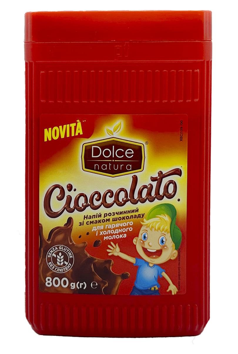 Гарячий шоколад Dolce Natura без глютену 800 г (8004990163402)