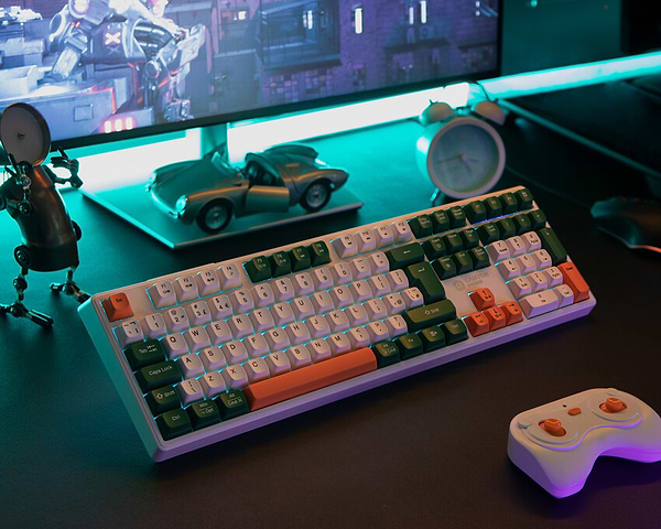 Фото - Клавиатура беспроводная игровая Canyon Shadder GKW-11 RGB Silent UA Wireless White (CND-SKBW11)