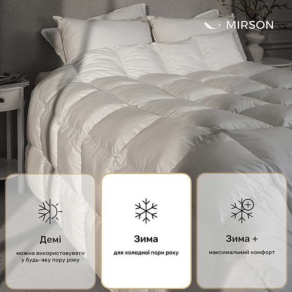 Фото - Одеяло зимнее двуспальное MirSon Raffaello 052 172x205 см (2200000003690)