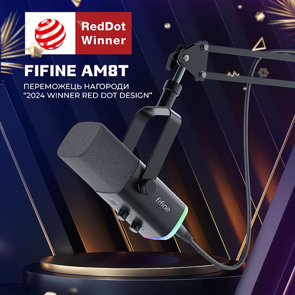 Фото - Мікрофон до комп'ютера Fifine AM8T USB/XLR Black