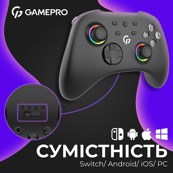 Фото - Геймпад GamePro GPX13BDOC BT Black