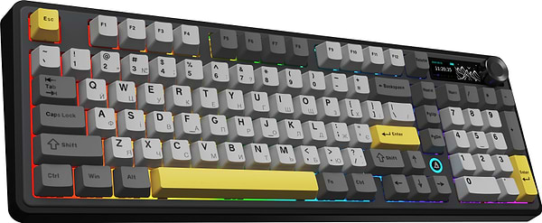 Фото - Клавиатура беспроводная игровая Ajazz AK980 V2 Gift Switch V2 Black Gray Yellow (AK980-V2-G-BGY)