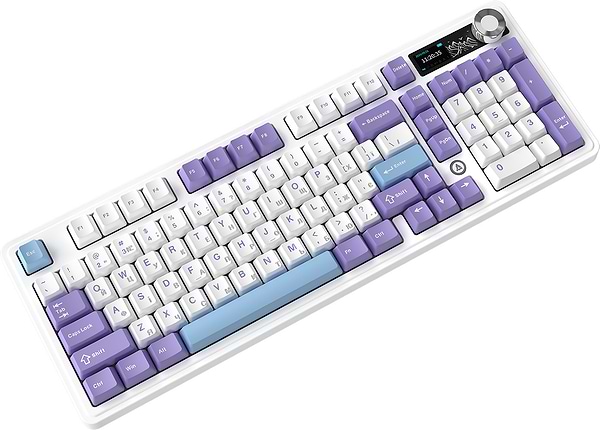 Фото - Клавиатура беспроводная игровая Ajazz AK980 V2 Gift Switch V2 Purple White Blue (AK980-V2-G-PWB)