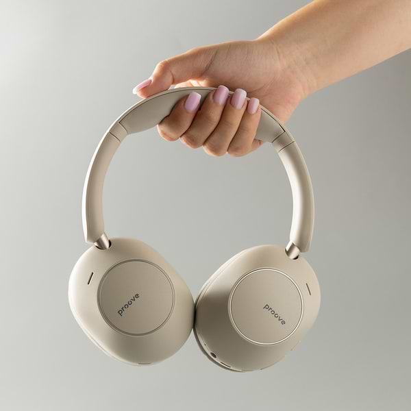Фото - Навушники накладні бездротові Proove Silence 3D with ANC beige (HPSL00020007)