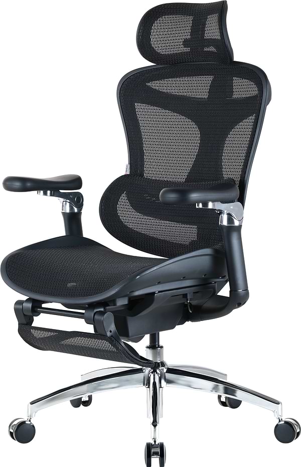 Фото - Кресло офисное Sihoo DORO C300 Pro Mesh Black with footrest (DORO-C300-PRO-M101-JT)