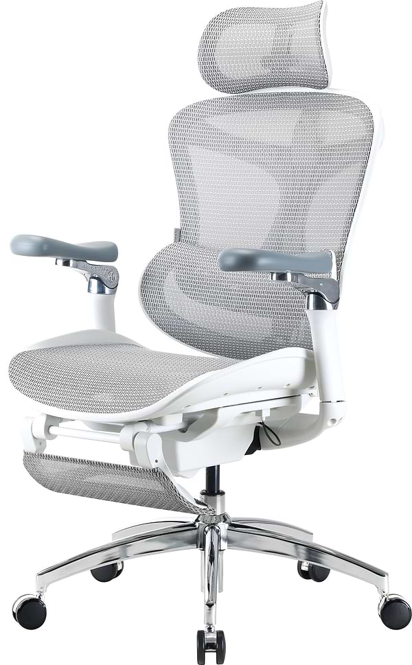 Фото - Крісло офісне Sihoo DORO C300 Pro Mesh White with footrest (DORO-C300-PRO-M102-JT)