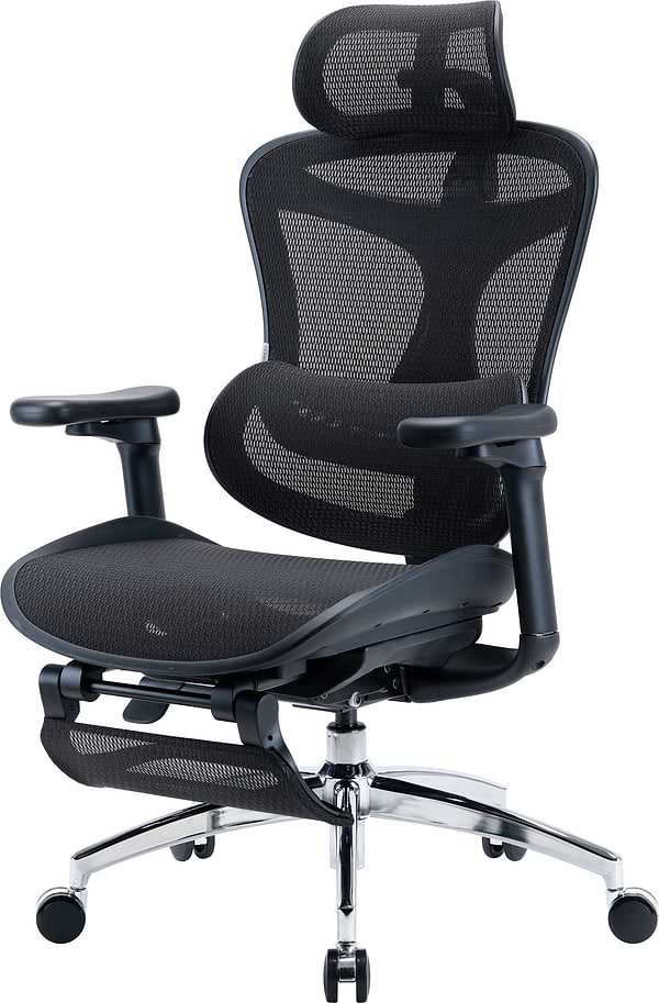 Фото - Крісло офісне Sihoo DORO C300L Mesh Black with footrest (DORO-C300L-A3-101-JT)