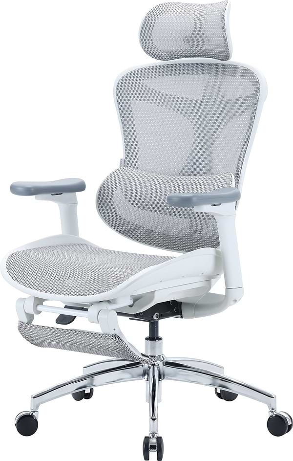 Фото - Кресло офисное Sihoo DORO C300L Mesh White with footrest (DORO-C300L-A3-102-JT)