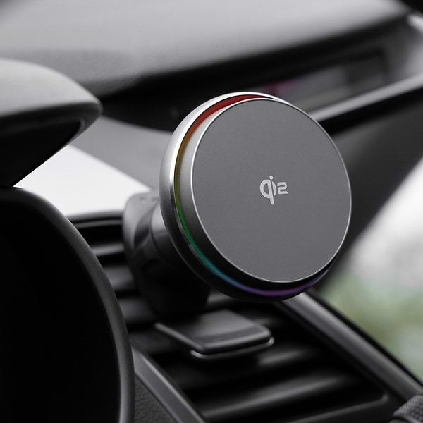 Фото - Автодержатель с беспроводной зарядкой Proove IceCore QI2 15W Gray (WHIC15002003)