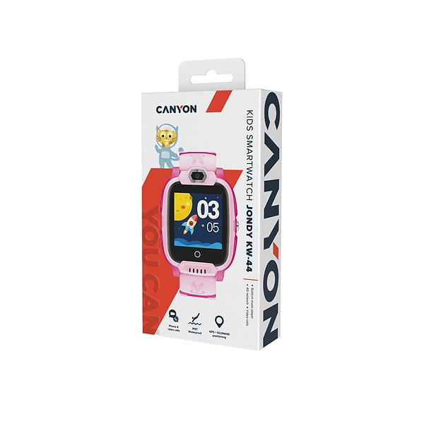 Фото - Уценка - Детские часы Canyon Jondy KW-44 Kids 4G Camera GPS WiFi Music Pink (CNE-KW44PP)