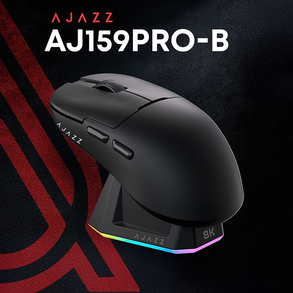 Фото - Миша бездротова ігрова Ajazz AJ159PRO -3 Mod-Black-Pixart 3395-8K (AJ159-PRO-B)