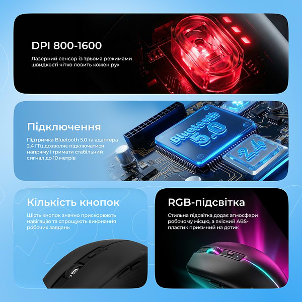 Фото - Мышь беспроводная игровая Proove Comet White (WMCM00022002)