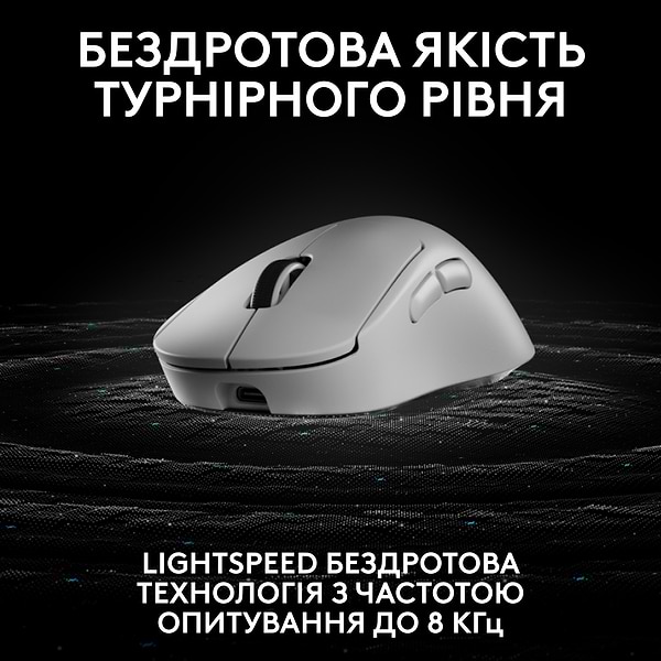 Фото - Миша бездротова ігрова Logitech G Pro X Superlight 2 DEX LightSpeed White (910-007365)