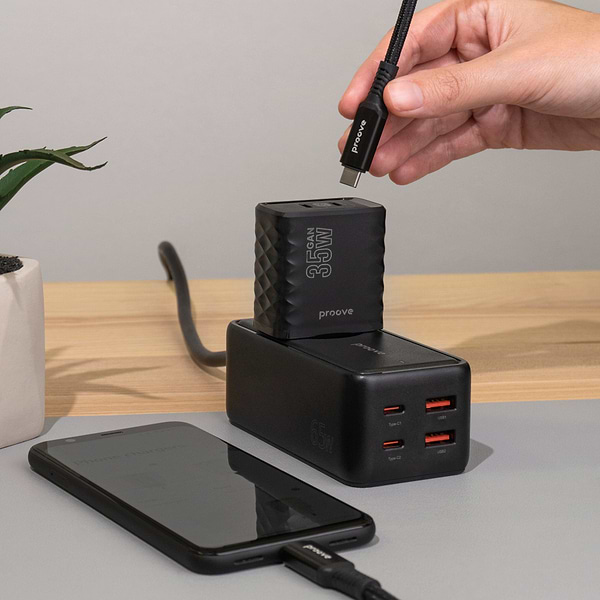 Фото - Мережевий фільтр Proove Power Strip Homester PD-03 1AC 65W 2 Type-C + 2USB Black (479280001)