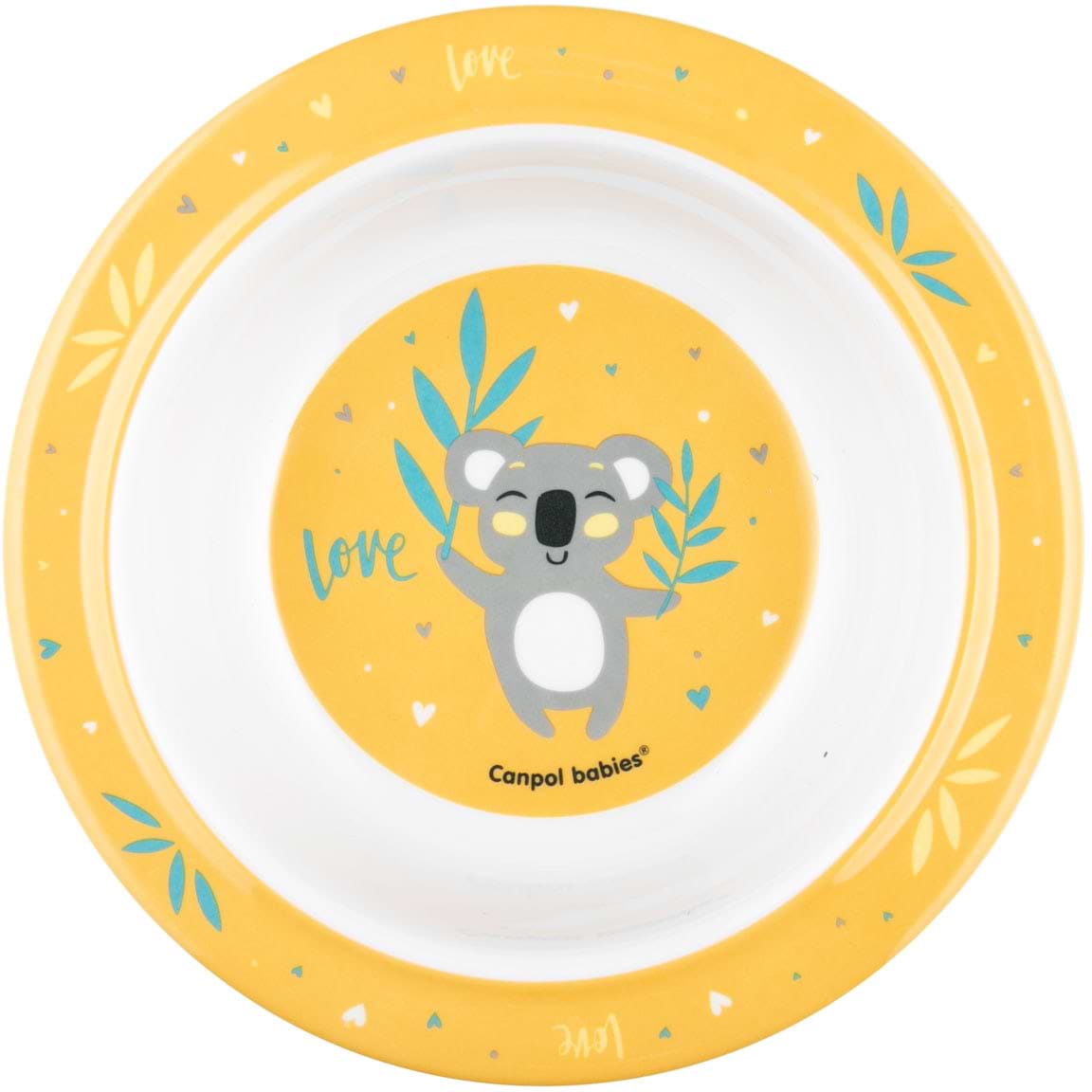 Тарілка для малюка Canpol babies 270 мл  EXOTIC ANIMALS - жовта (4/519_yel) - Фото 1