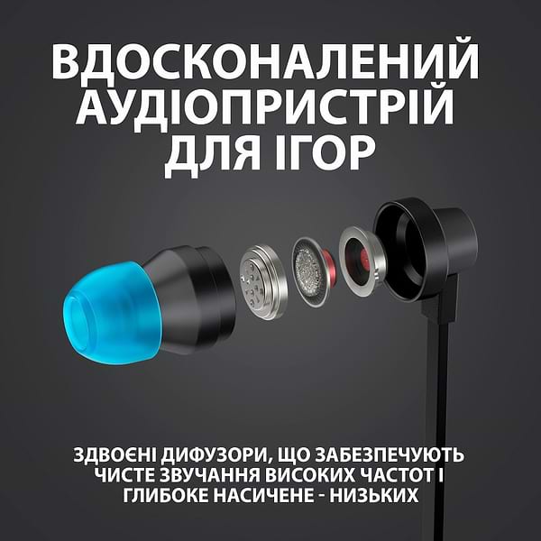 Фото - Навушники вкладиші дротові Logitech G333 Black (981-000924)