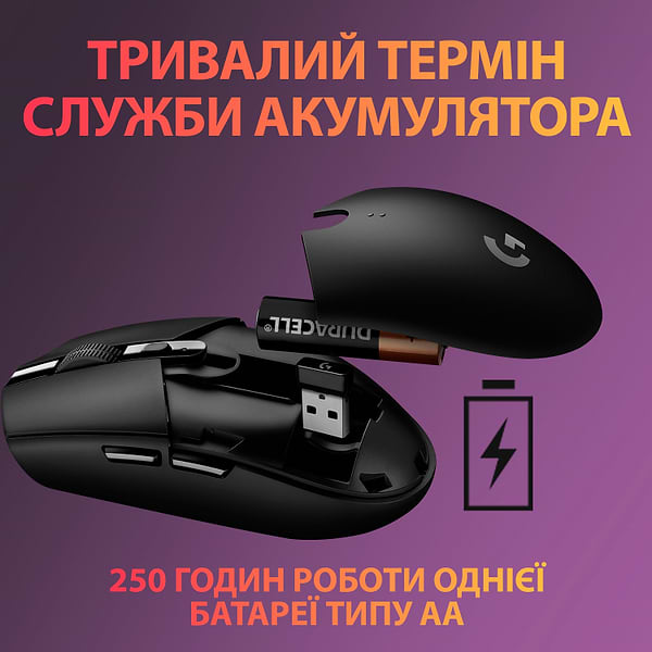 Фото - Миша бездротова ігрова Logitech G305 Lightspeed Black (910-005282)