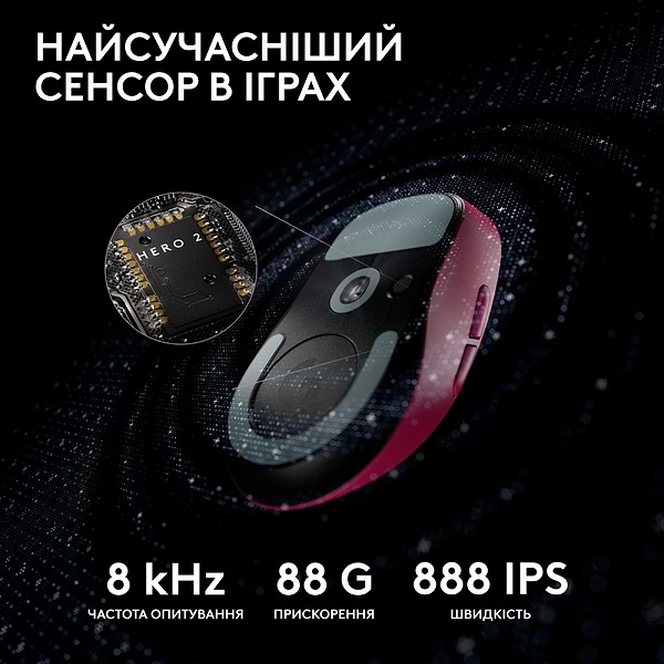 Фото - Миша бездротова ігрова Logitech G Pro X Superlight 2 LightSpeed Magenta (910-006797)