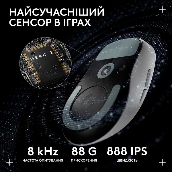 Фото - Мышь беспроводная игровая Logitech G Pro X Superlight 2 DEX LightSpeed White (910-007365)