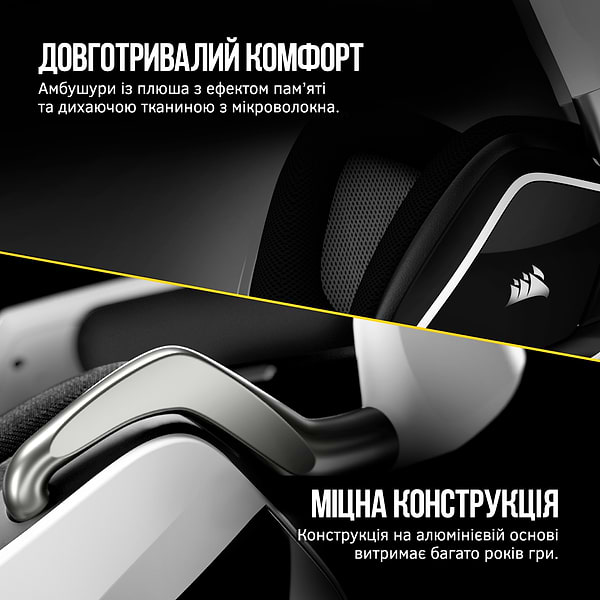 Фото - Гарнітура бездротова ігрова Corsair VOID RGB ELITE Wireless Headset, White (CA-9011202-EU)