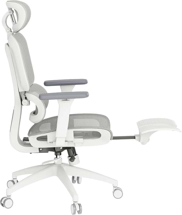 Фото - Кресло офисное OfficePro Skyline Footrest (OC750-W-LG-LG) White/Light Gray